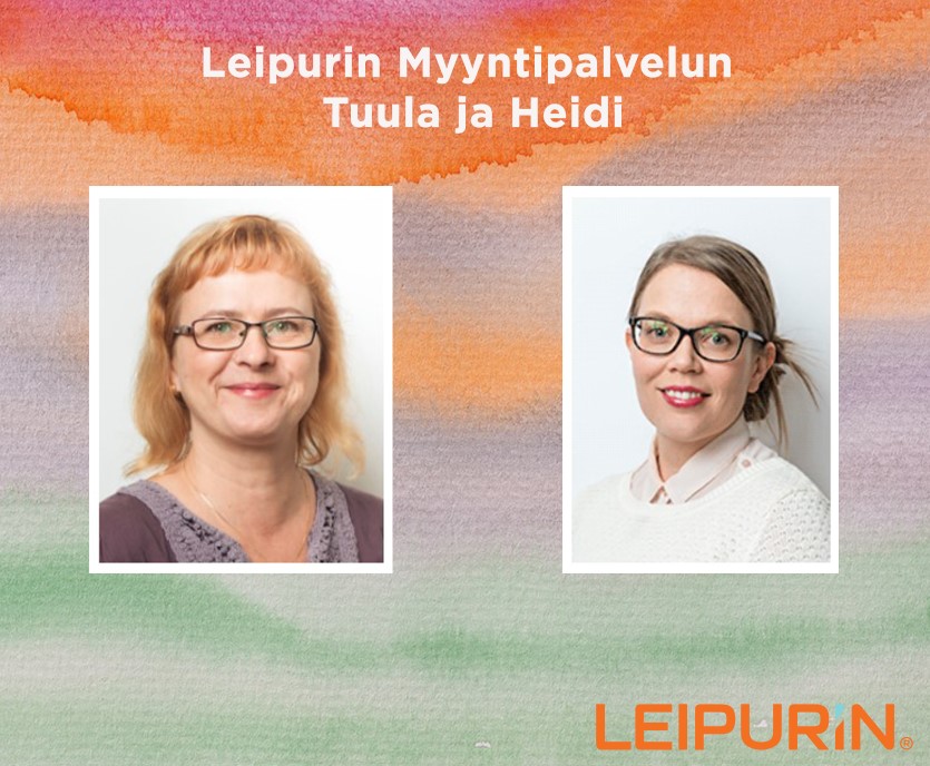 Tuula ja heidi Logo eri kohdassa